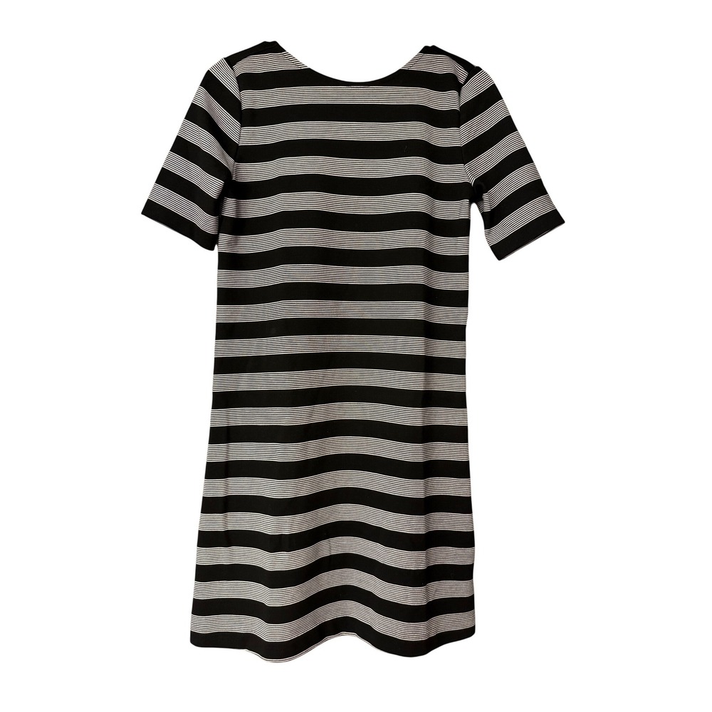 GAP Women's Black‎ White Striped Short Sleeve Shift Dress XS